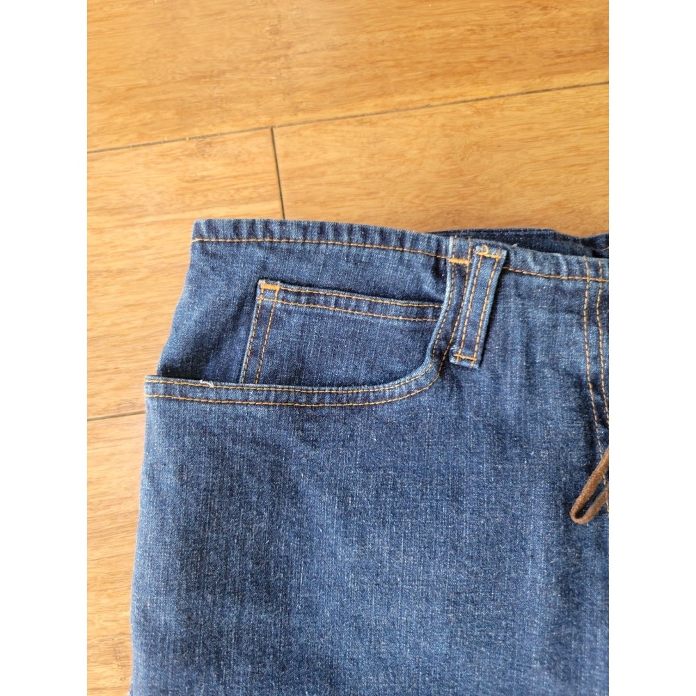 Vintage Y2K Lace Up Jeans Women's Size 31 Flared Leg Embroidered 90s 2000s - Picture 5 of 10